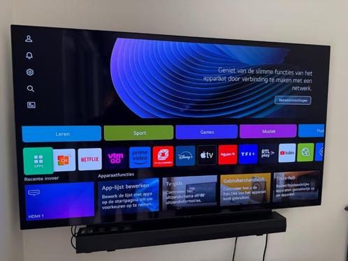 LG Oled 55' TV + Soundbar + Subwoofer/speakers + Vogel's, Audio, Tv en Foto, Televisies, Zo goed als nieuw, OLED, 100 cm of meer