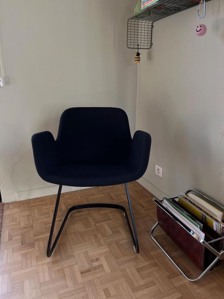 4 x Vintage design stoel relax lounge zetel fauteuil chair, Huis en Inrichting, Fauteuils, Gebruikt, Metaal, Stof, Overige materialen