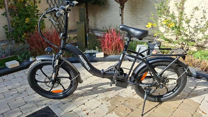 Electrische plooifiets van Hillmiles, Fietsen en Brommers, Fietsen | Vouwfietsen, Zo goed als nieuw, Versnellingen, Ophalen