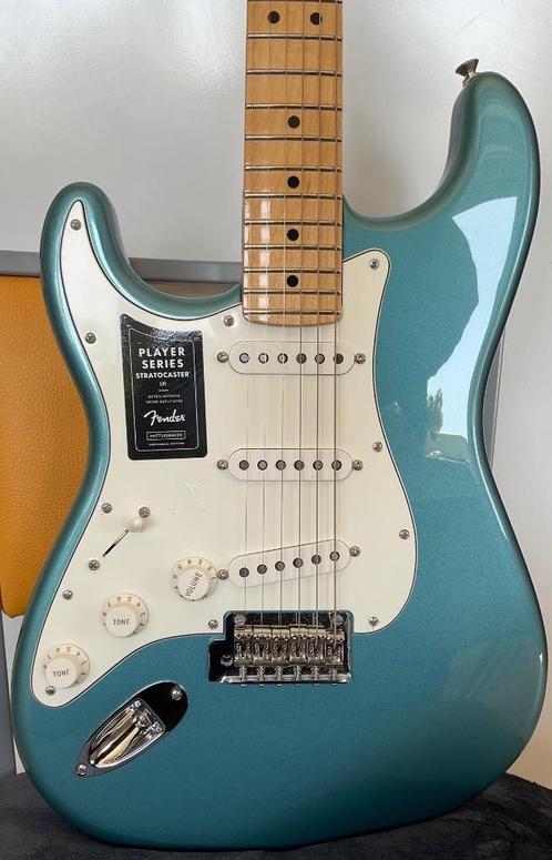 Lefty Fender Player Strat Tidepool NIEUW, Musique & Instruments, Instruments à corde | Guitares | Électriques, Neuf, Solid body