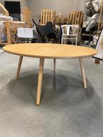 Houten ronde salontafel met enkele gebruikssporen, Utilisé, Enlèvement ou Envoi