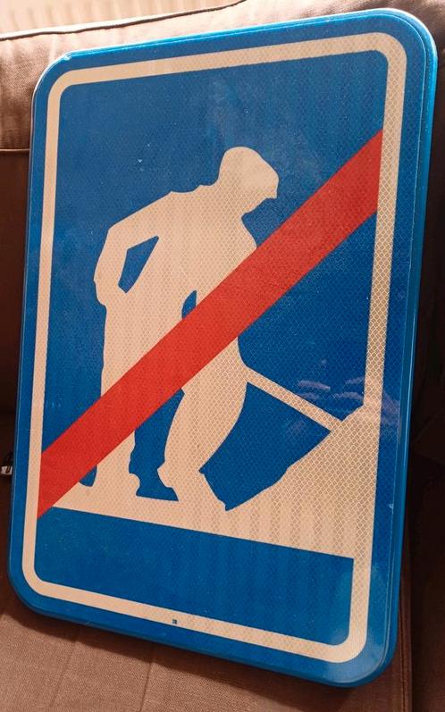 Verkeersbord F47 - einde van de werken, Doe-het-zelf en Bouw, Overige Doe-Het-Zelf en Bouw, Zo goed als nieuw, Ophalen of Verzenden
