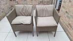 Compacte tuinset met tafeltje, 2 stoelen  en kussens, Tuin en Terras, Tuinsets en Loungesets, Ophalen, Tuinset