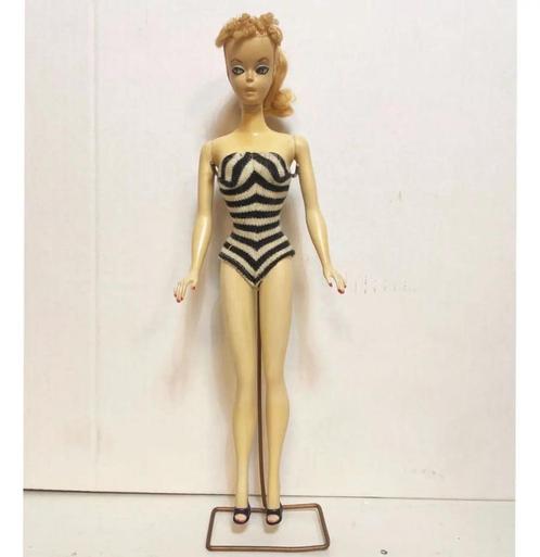 Barbie Pop Blonde Ponytail #1 1959 De Eerste Barbie!, Collections, Poupées, Utilisé, Poupée, Enlèvement