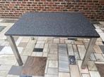 Tafel met marmeren blad, Huis en Inrichting, Ophalen, Gebruikt, 100 tot 150 cm, 50 tot 100 cm