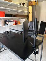 Bureau met stoel en samsungscherm + bureaulamp, Maison & Meubles, Bureaux, Enlèvement, Comme neuf, Bureau