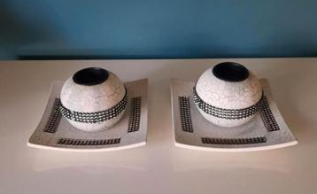 2 kaarsenhouders  beschikbaar voor biedingen