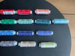 13 verschillende kleuren bobijntjes naaigaren, 200 meter, Ophalen of Verzenden, Nieuw