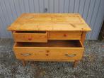 massief grenen laag dressoir, Huis en Inrichting, Kasten | Ladekasten, Ophalen, Grenenhout