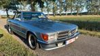 Belgische Mercedes 280SL R107 diamantblauw hardtop, Auto's, Automaat, Cabriolet, Blauw, Leder
