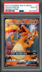 Charizard GX PSA 10 - 09/68 Soleil et lune Hidden Fates 2019, Enlèvement ou Envoi, Comme neuf, Cartes en vrac