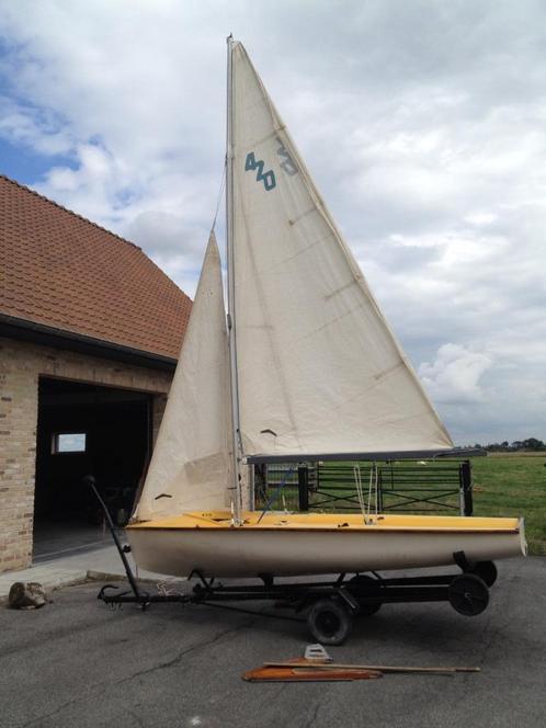 420 Zeilboot, Watersport en Boten, Open zeilboten, Gebruikt, Overige typen, 3 tot 6 meter, Polyester, Geen motor, Ophalen