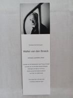 Walter van den Broeck Journalist, schrijver,leraar, Collections, Collections Autre, Enlèvement ou Envoi, Neuf