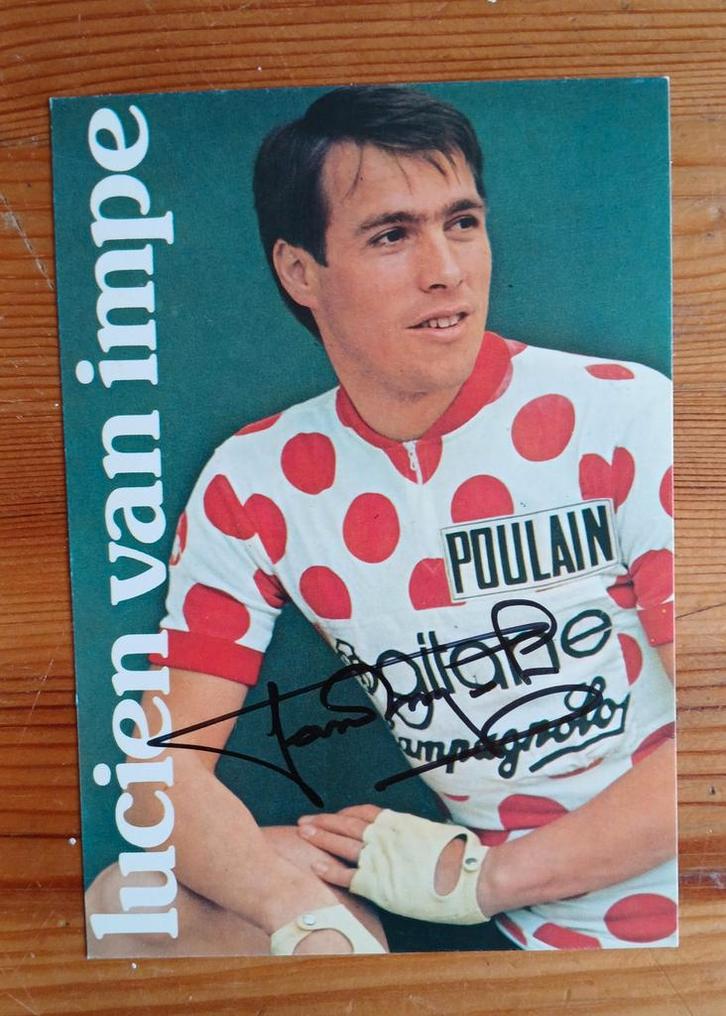 Gesigneerde fotokaart van Lucien van Impe., Sport en Fitness, Wielrennen, Verzenden