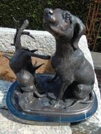 chien de chasse et son gibier en bronze, Enlèvement ou Envoi, Bronze
