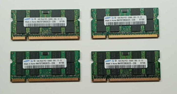 Laptop Geheugen 1GB - 2RX8 PC2, Computers en Software, RAM geheugen, Gebruikt, Laptop, 1 GB of minder, Overige soorten, Ophalen of Verzenden