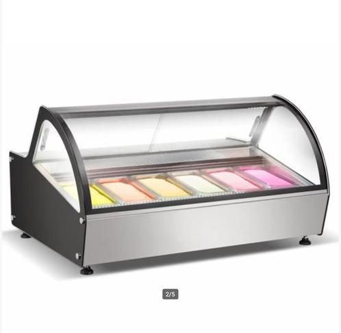 Schepijsvitrine compact *nieuw* 6 bakken 120cm br, Elektronische apparatuur, IJsmachines, Zo goed als nieuw, Ophalen