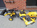 kleine traktor met kar, schep en graver, Ophalen, Zo goed als nieuw, Met kar of aanhanger