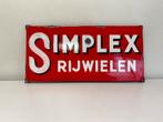 Simplex rijwielen emaille reclamebord, Verzamelen, Merken en Reclamevoorwerpen, Reclamebord, Gebruikt, Ophalen of Verzenden