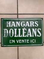 HANGARS DOLLEANS emaille plaat, Ophalen of Verzenden, Gebruikt, Reclamebord