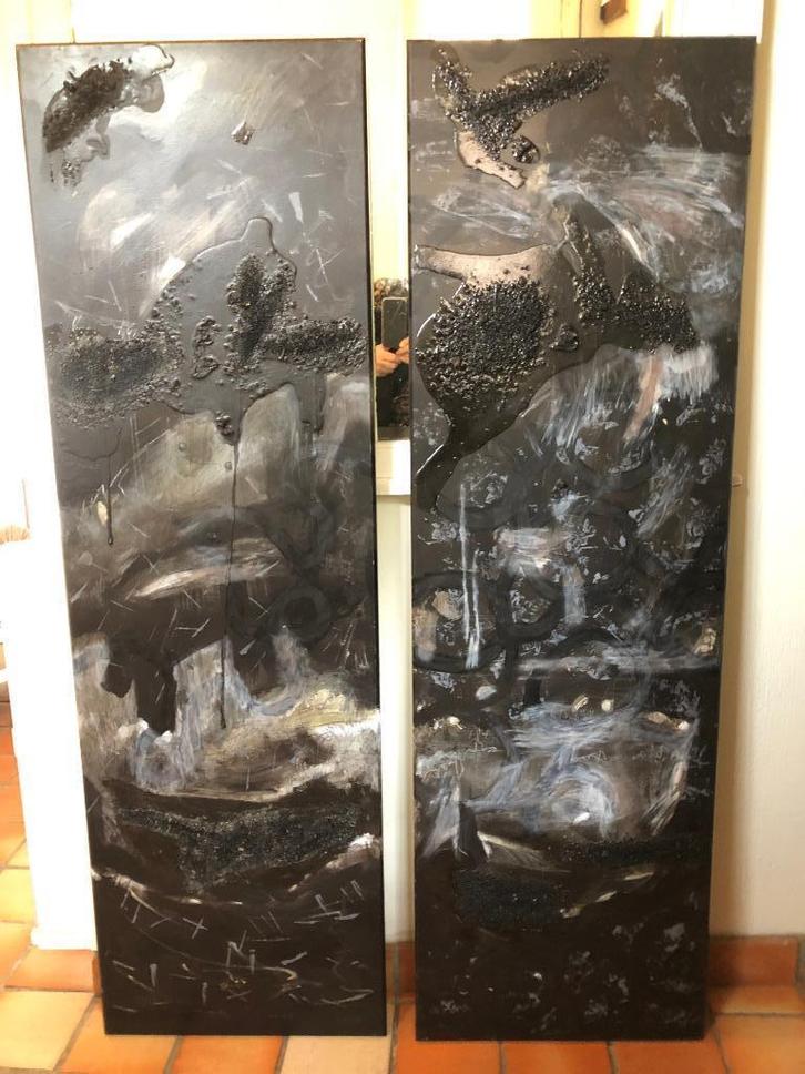 Tweeluik van Markus Neumann, Antiek en Kunst, Kunst | Schilderijen | Abstract, Ophalen