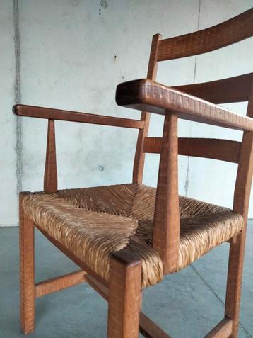 Vintage Brutalist houten fauteuil design scarification  beschikbaar voor biedingen