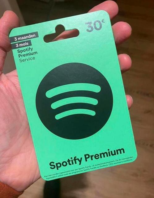 Spotify Premium Giftcard, Telecommunicatie, Prepaidkaarten en Simkaarten, Nieuw, Ophalen