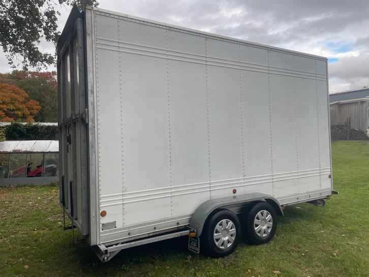 Grote gesloten aanhangwagen met valklep, Autos : Divers, Remorques, Utilisé, Enlèvement