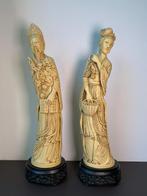 Paar Chinese Beelden Ivorine pair chinese Statues, Enlèvement ou Envoi