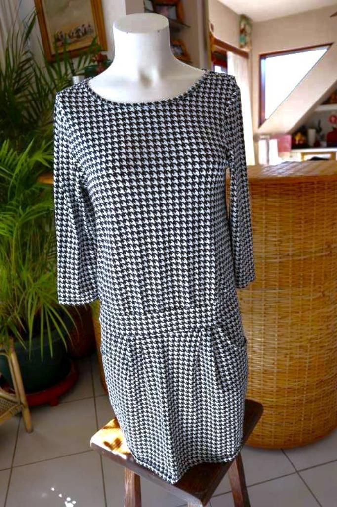 wit zwart tijdloos vintage dressing jurk, Kleding | Dames, Jurken, Nieuw, Maat 36 (S), Overige kleuren, Onder de knie, Ophalen of Verzenden