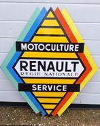Emaille reclamebord Renault Motoculture service, 60'r jaren., Verzamelen, Reclamebord, Gebruikt, Ophalen of Verzenden