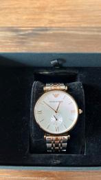 Armani horloge dames rose/zilver, Handtassen en Accessoires, Horloges | Dames, Ophalen, Zo goed als nieuw, Zilver