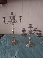 2 tinnen kaarsenhouder 95% in zeer goede staat enkel ophalen, Antiek en Kunst, Ophalen of Verzenden