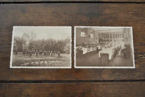 2 Cartes postales sépia dentelées de Brasschaet Pensionnat, Verzamelen, Postkaarten | België, Ongelopen, Antwerpen, 1940 tot 1960