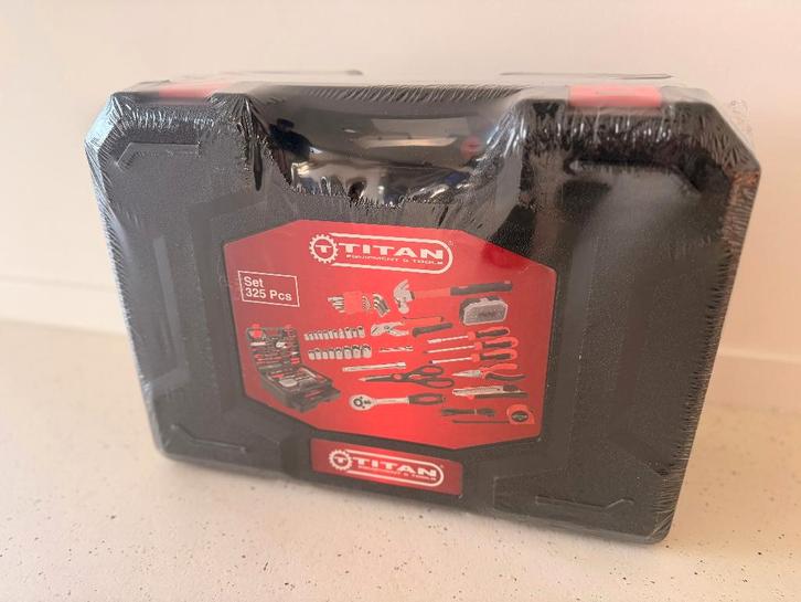 Nieuw : Titan Gereedschapskoffer 325 delig - LARGE, Doe-het-zelf en Bouw, Gereedschapskisten, Nieuw, Gevuld, Ophalen of Verzenden