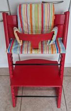 stokke kinderstoel met babyset en kussenset, Ophalen, Gebruikt