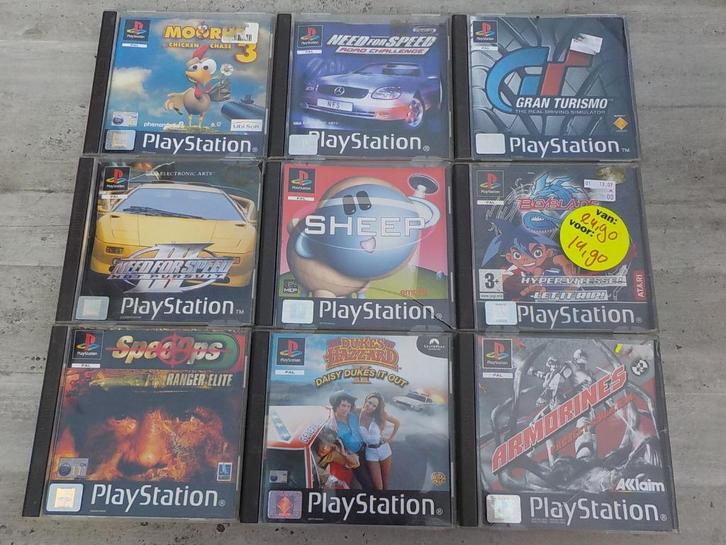 pakket van 9 PlayStation 1 spellen PS1 games, Games en Spelcomputers, Games | Sony PlayStation 1, Gebruikt, Avontuur en Actie