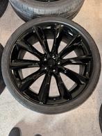 22 INCH TESLA MODEL X ONYX VELGEN + BANDEN, Gebruikt, 265 mm, Banden en Velgen, Overige maten