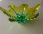 Murano glazen schaal - Geel & Groen, Ophalen of Verzenden
