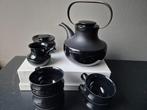 Vintage Theeservies 'Black Series' Tapio Wirkkala 18 x stuks, Porselein, Compleet servies