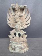 Bronzen beeld/Vishnu rijdt op Garuda/India/Indonesië, Antiek en Kunst, Ophalen of Verzenden