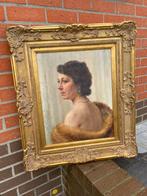 Portrait de dame signee f de gaudfroy 1946, Antiquités & Art, Enlèvement
