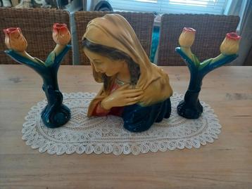 Madonna/maagd Maria en 2 kandelaars art Deco jaren 20 beschikbaar voor biedingen