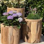 houten bloempotten, Tuin en Terras, Bloempotten, Ophalen, Zo goed als nieuw, Tuin