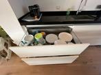 Stijlvolle greeploze designkeuken – compleet GEDEMONTEERD, Wit, Dubbelwandige keuken, Ophalen of Verzenden, Zo goed als nieuw
