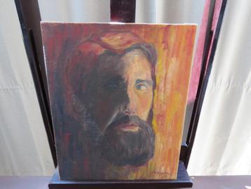 De Schepper, peinture à l'huile sur toile, homme à la barbe, Enlèvement ou Envoi