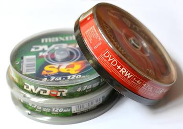 3 X 10 DVD'S=2 X 10 MAXELL DVD-R + 1X10 TDK+RW/APART TE KOOP beschikbaar voor biedingen