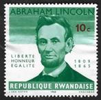 Postzegel Rwanda Rwanda 1965 100 jaar sterfdag van Abraham L, Postzegels en Munten, Postzegels | Afrika, Ophalen of Verzenden