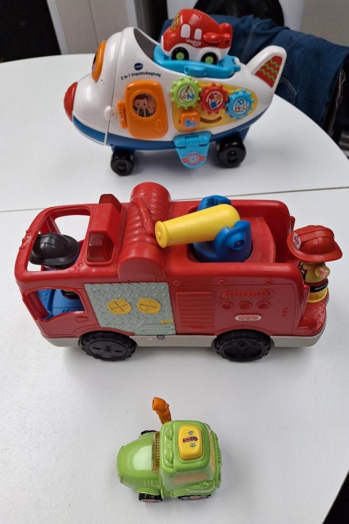 brandweerwagen, vliegtuig en Tijn tractor, Kinderen en Baby's, Speelgoed |Speelgoedvoertuigen, Ophalen