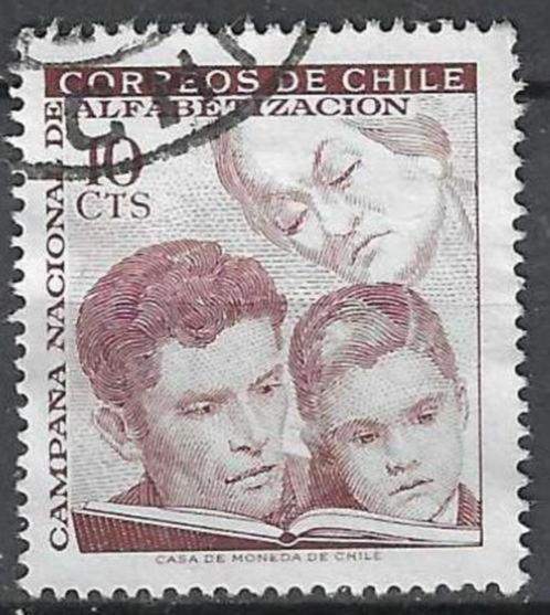 Chili 1966 - Yvert 312 - Campagne voor Alfabetisering (ST), Timbres & Monnaies, Timbres | Amérique, Affranchi, Envoi